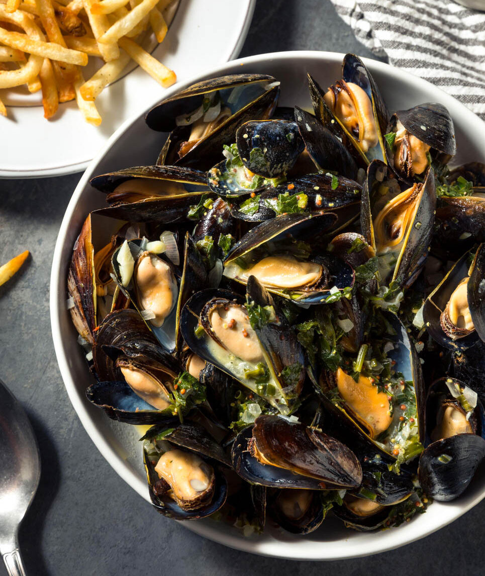 soirée moules frites camping près de Soulac-sur-Mer