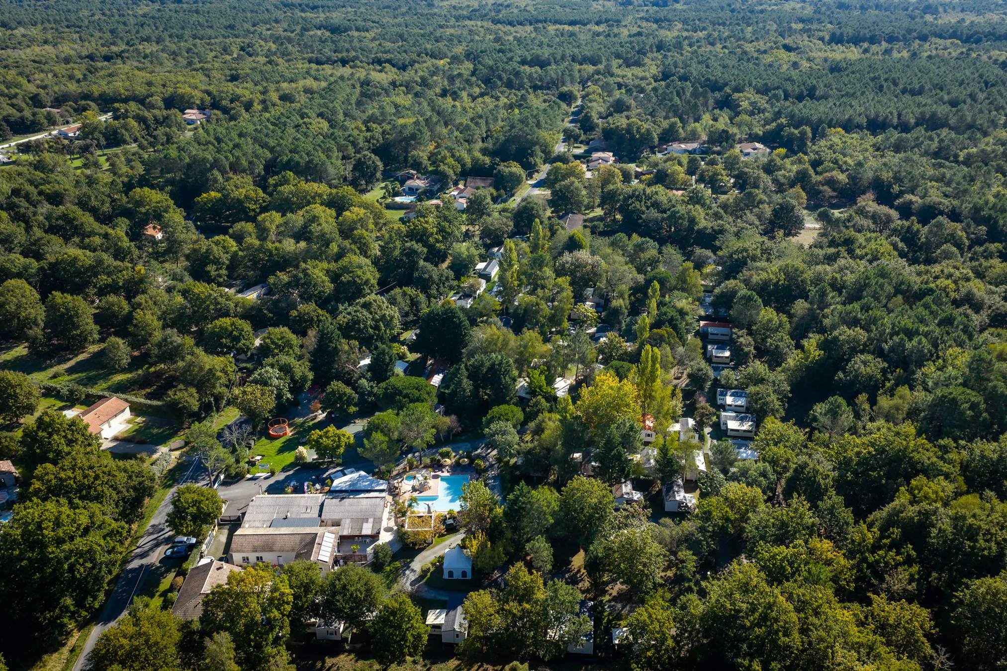 vue du ciel camping médoc proche océan